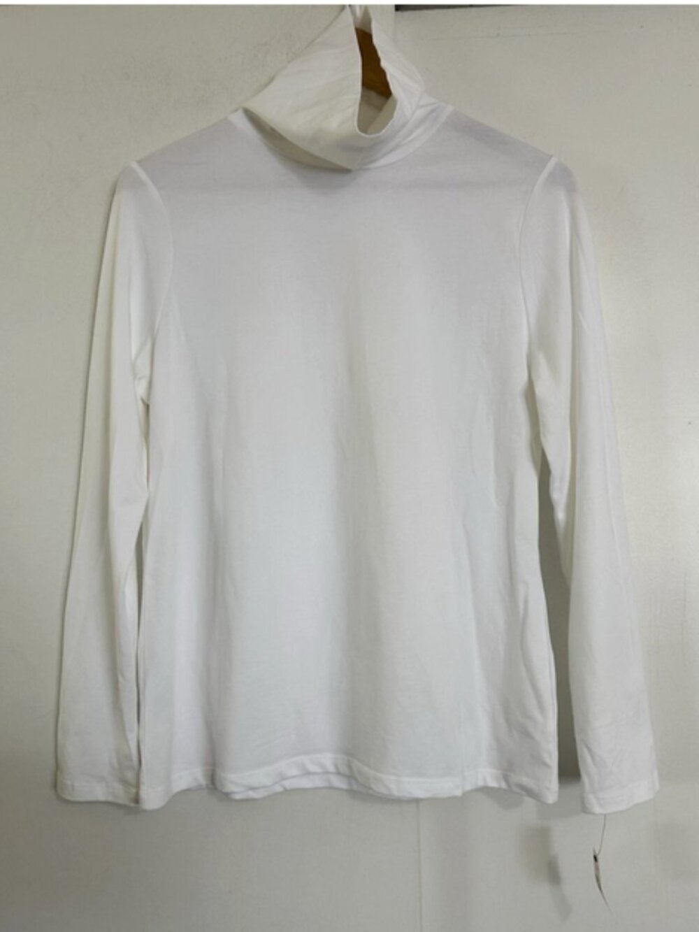 TALBOTS White Cotton Turtleneck NWT Size Medium